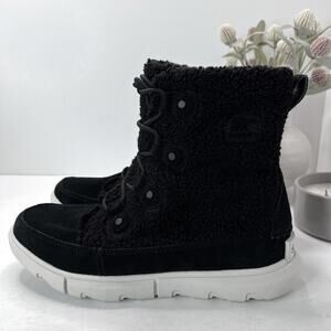 Sorel Explorer Next Joan Waterproof Casual Boots Black Women 10 NWOB Snow Boots